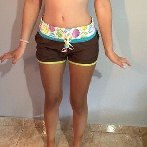 Y2K Roxy Swim Shorts Juniors Size X-Large